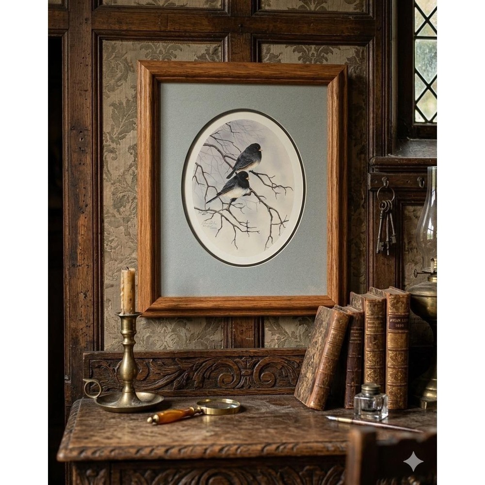 Steve Carter Signed Numbered 1997 Ducks Unlimited Bird Print Oak Frame 1473/2000